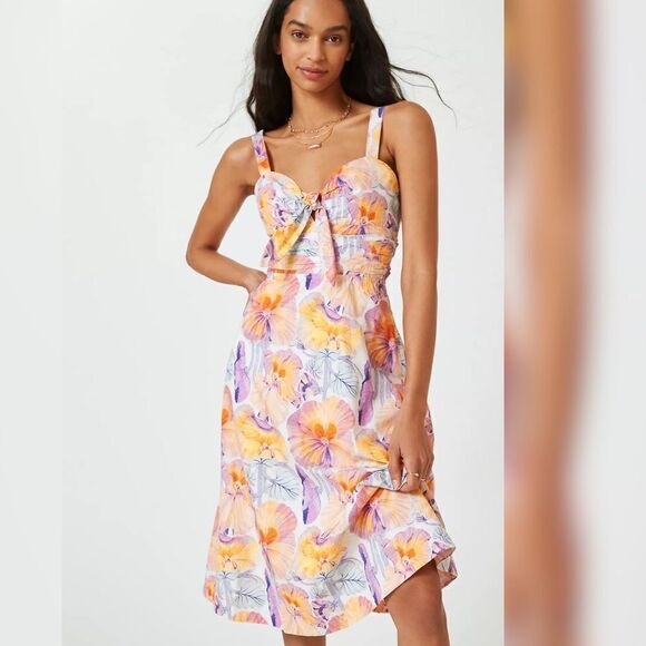 Anthropologie - Cecilia Pettersson Tie-Front Midi Dress - Picture 1 of 15